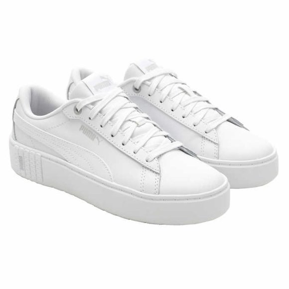 White PUMA Ladies' Smash Platform Shoe - Picture 9 of 9
